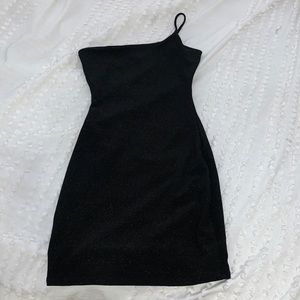 Sparkly black body con dress